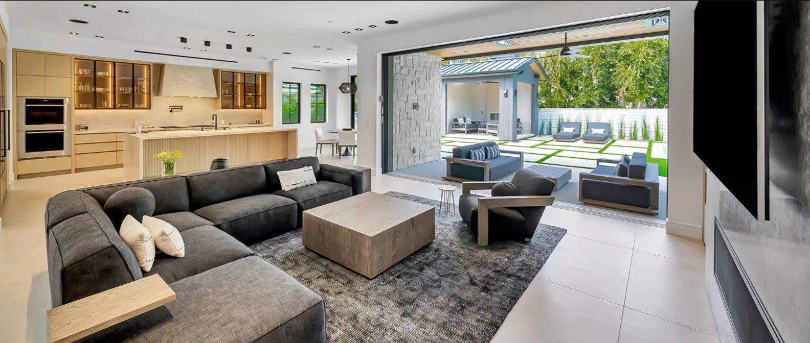 A concept image of the finished great room design